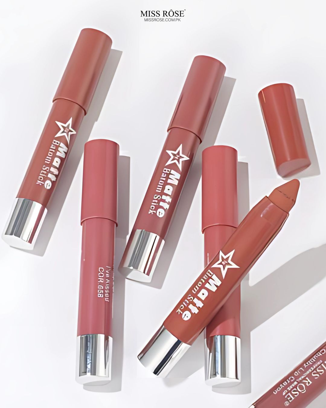 Miss Rose Matte Lip Batom Lip Crayon Pack of 6