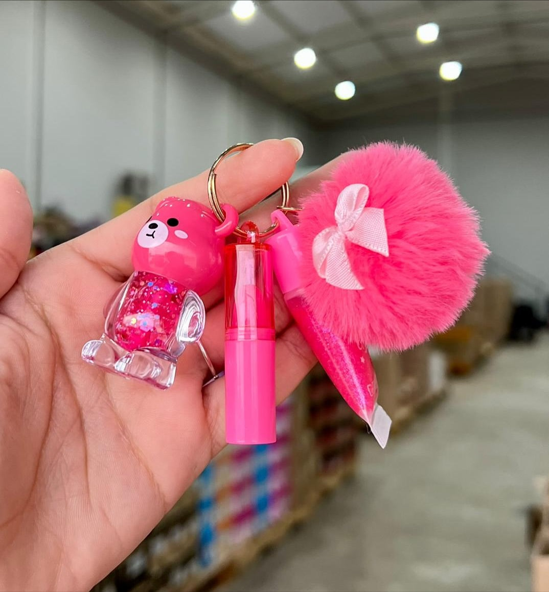 Lucky Model 3in1 New Key Chain Lipgloss