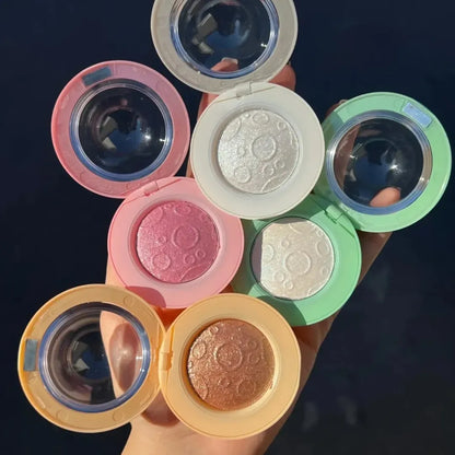 Siheglan Planet Glow Highlighter Ultra Shimmer Baked Face Illuminator Galaxy Shine Finish Pack of 4