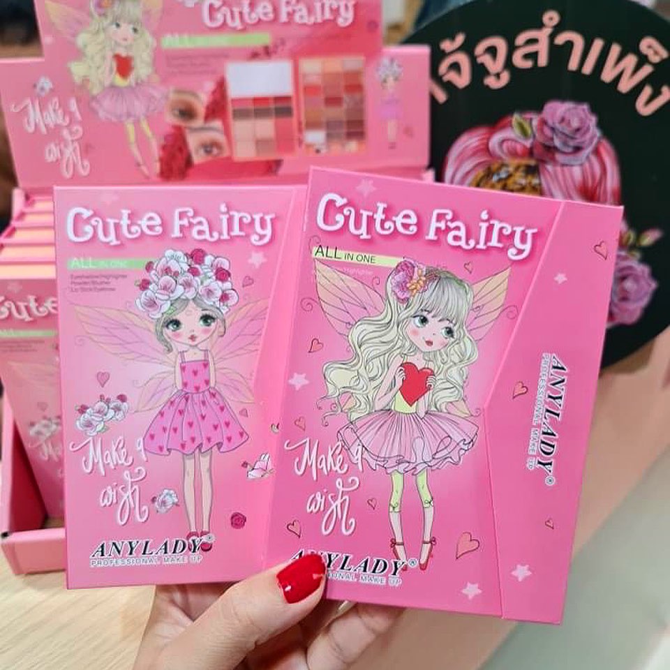 Any Lady Cute Fairy All in One Makeup Highlighter Blusher Lipstick Eyebrow Powder Eyeshadow Palette