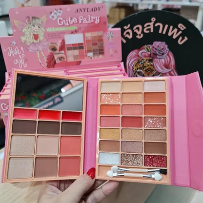 Any Lady Cute Fairy All in One Makeup Highlighter Blusher Lipstick Eyebrow Powder Eyeshadow Palette