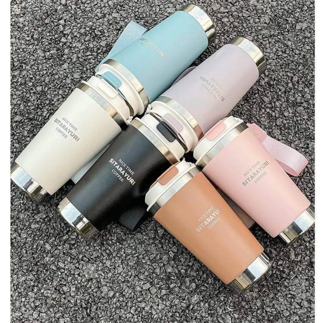 Stainless Steel Nice Time Sitarayuri Coffee Mug Vacuum Insulated Tumbler With Lid 500ml (2799)