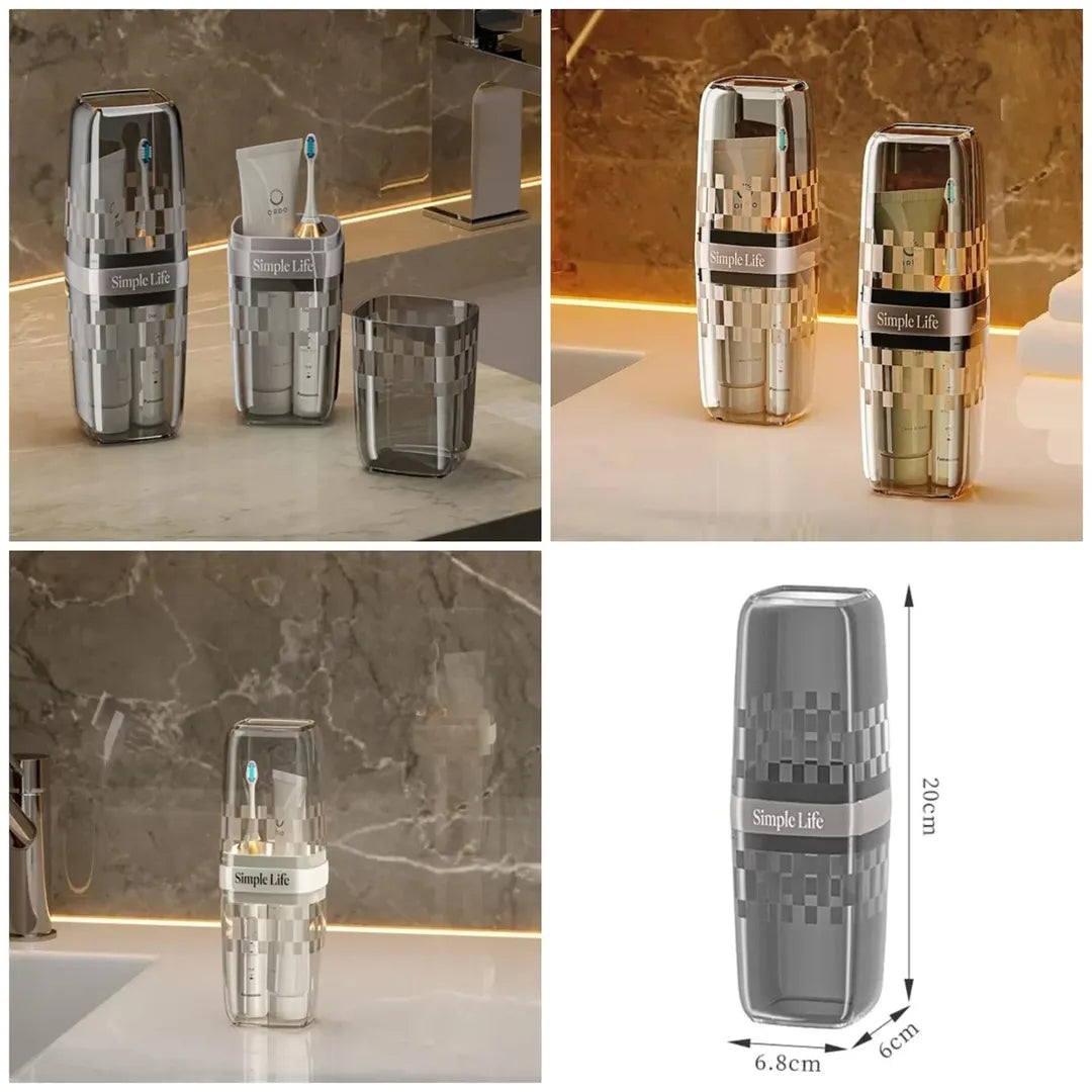 Multipurpose Transparent Toothbrush Holder