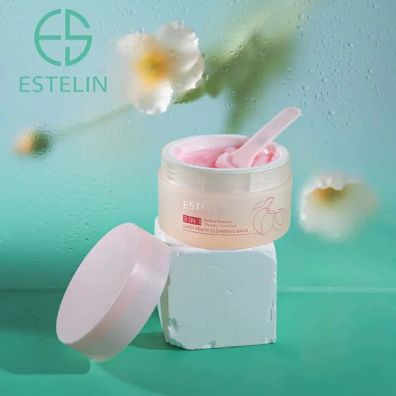 Estelin 3 In 1 Sweet Peach Replenish & Brighten Cleansing Balm - 100g