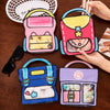 Multipurpose Cute School Bag Shape Zip Lock Seal Packaging Bag 4Pcs Pack