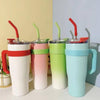 Stainless Steel Gradient Tumbler With Lid & Straw Water Bottle