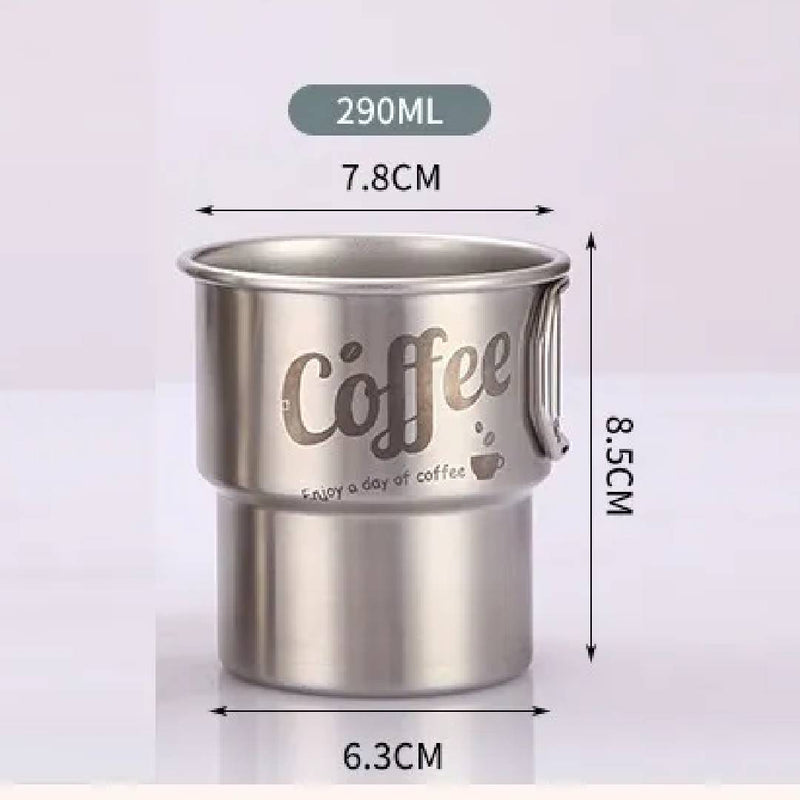 Stainless Steel Coffee Cup With Straw