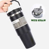 Stainless Steel Vacuum Insulated Thermos Water Bottle With Straw 890ml