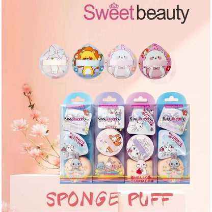 Sweet Beauty 3in1 Makeup Sponge Puff Set