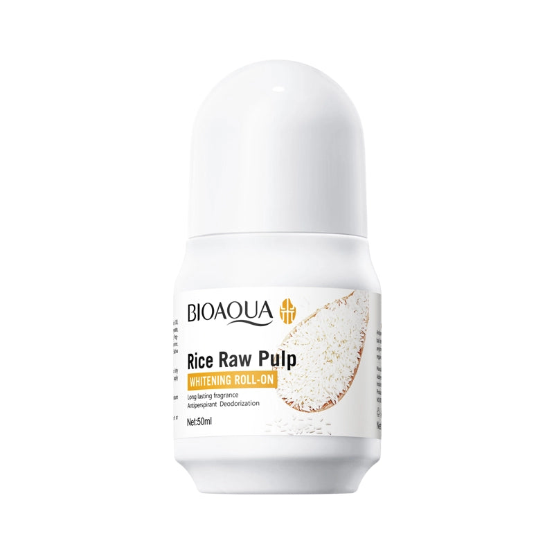 BIOAQUA Rice Raw Pulp Whitening Roll-On Deodorant Long Lasting Fragrance Antiperspirant Deodorization 50ml