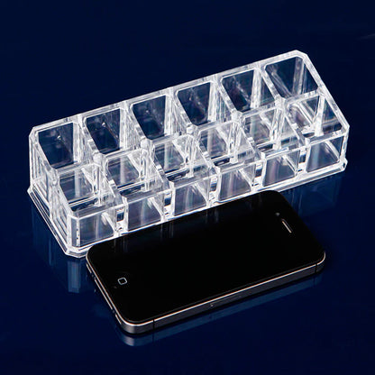 Acrylic Makeup Organizer Storage Box 12 Grid