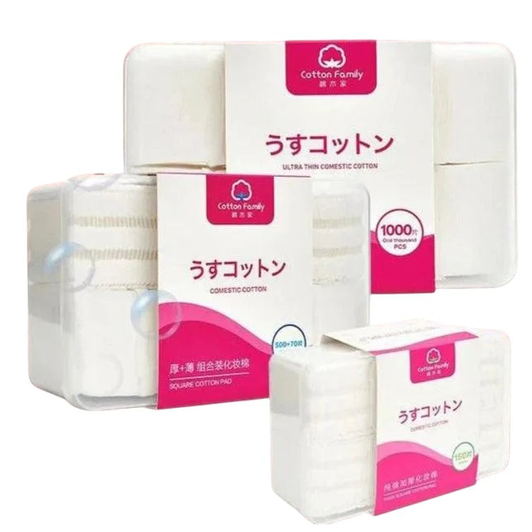 Thick Square Makeup Cotton Pads Box 150 Pcs