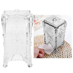 Transparent Acrylic Cotton Pad Nails Storage Box Napkins Container Organizer