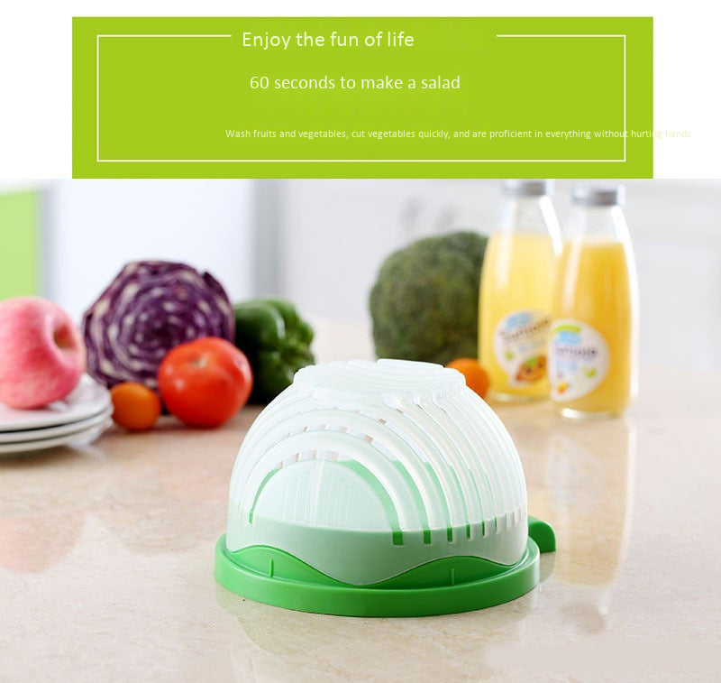 Fruit And Vegetable Salad Cutter And Washer Bowl