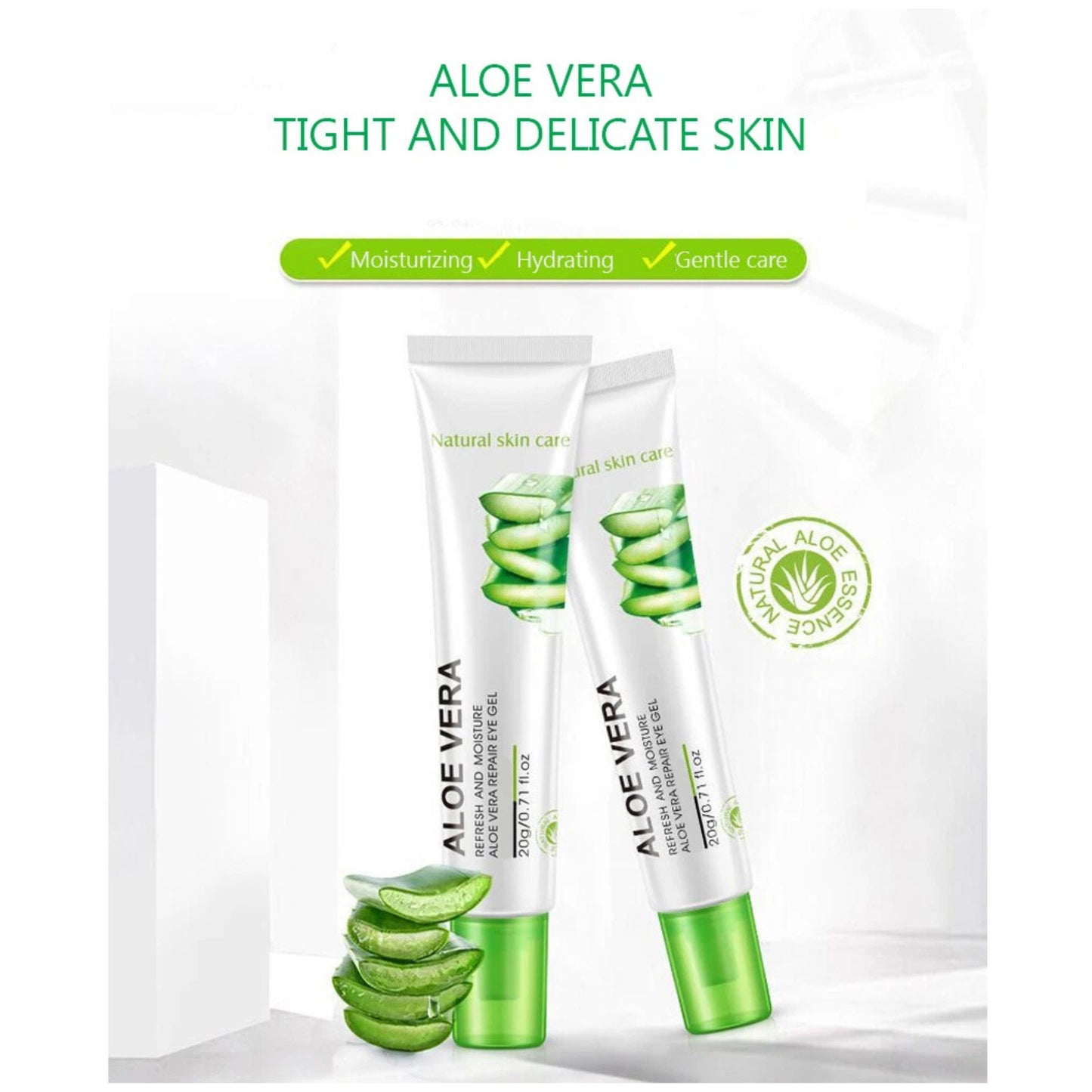 Bioaqua Aloe Vera Hydrating Eye Gel Cream Reduces Dark Circles Moisturizes 20g