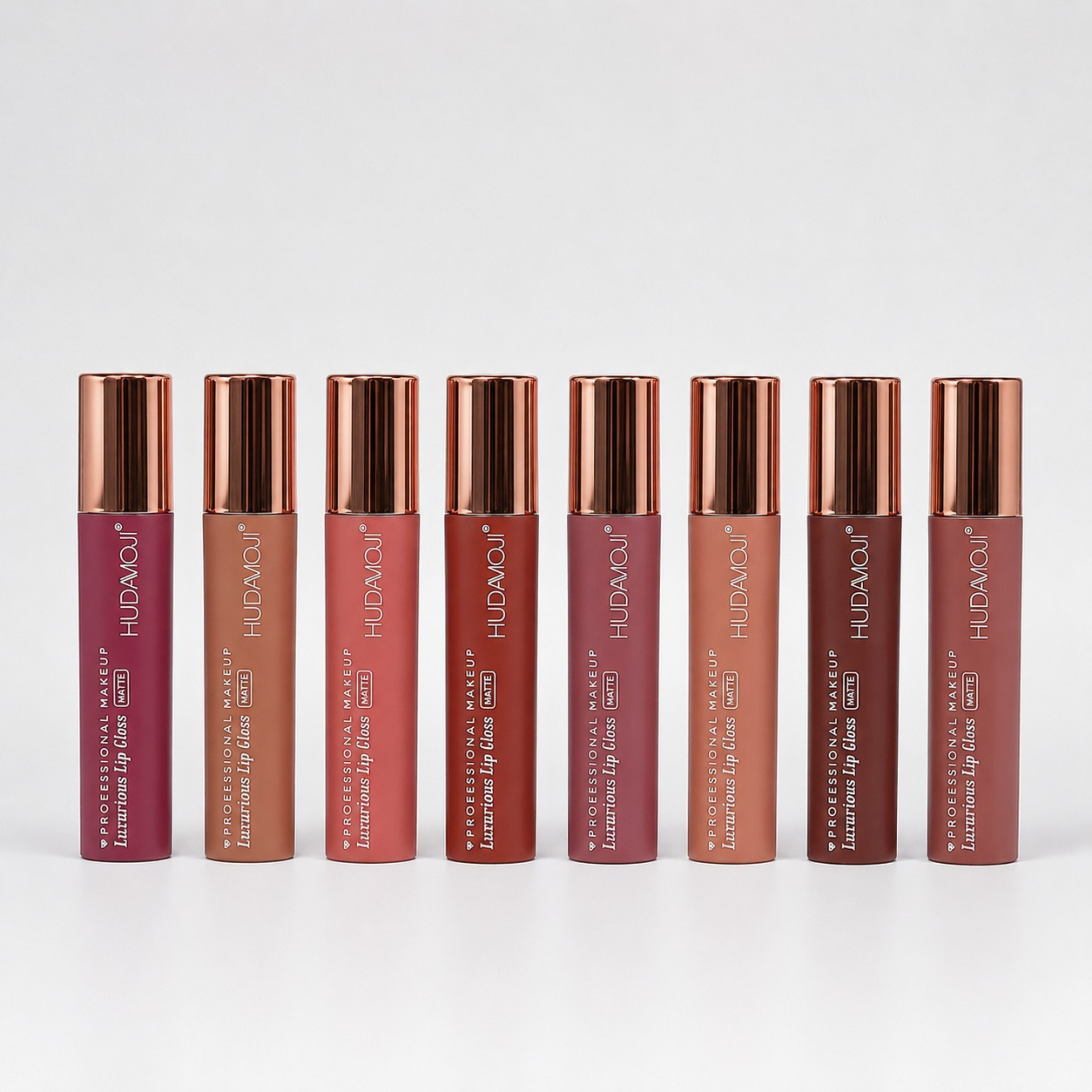 Hudamoji Super Luxurious Lip Gloss High Pigmented Pack Of 8