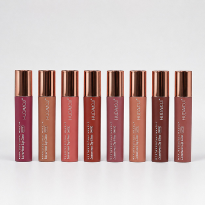 Hudamoji Super Luxurious Lip Gloss High Pigmented Pack Of 8
