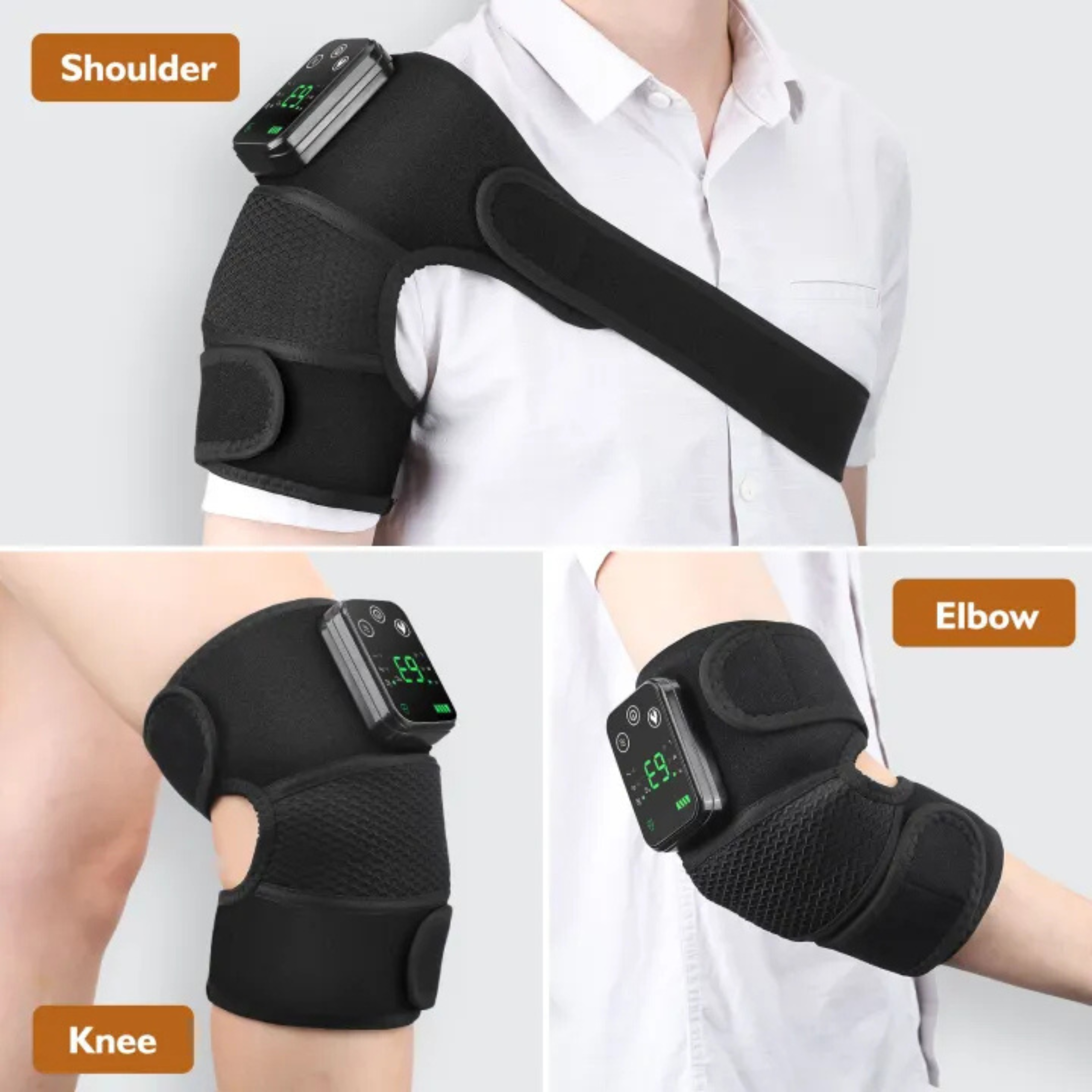 Eletric Heating Knee Massage Instrument wobbling Knee Pad Joint Physiotherapy For Osteoarthritis Pain Relief Elbow Leg Arthritis 4