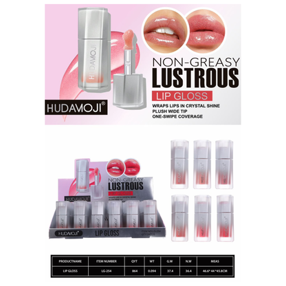 Hudamoji Non Greasy Lustruos Lipgloss 6 Pcs Set