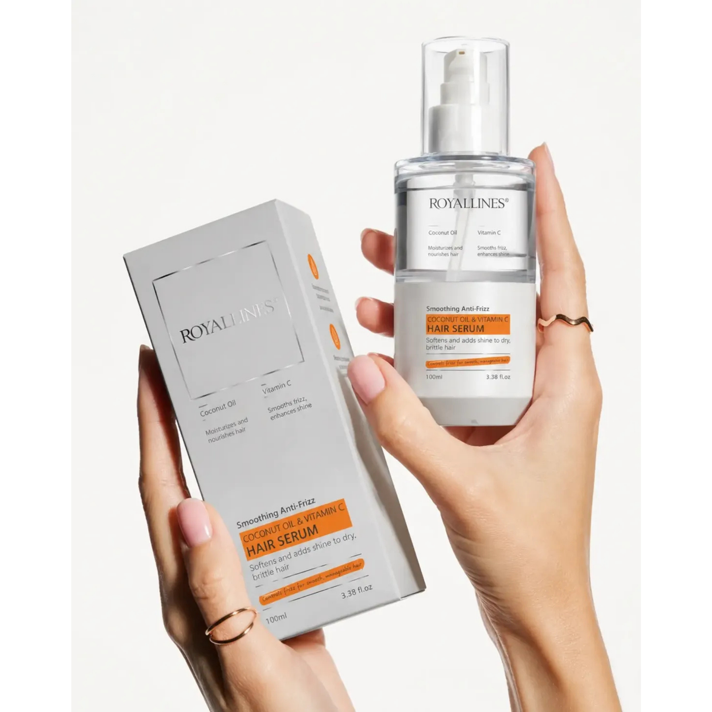 ROYALLINES Coconut Oil & Vitamin E Smoothing Anti-frizz Hair Serum