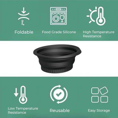 Face Ice Bath Bowl With Built-In Ice Tray Collapsible Silicone