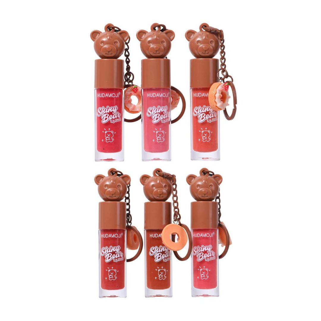 Hudamoji Shiny Bear Lip Gloss Pack of 6