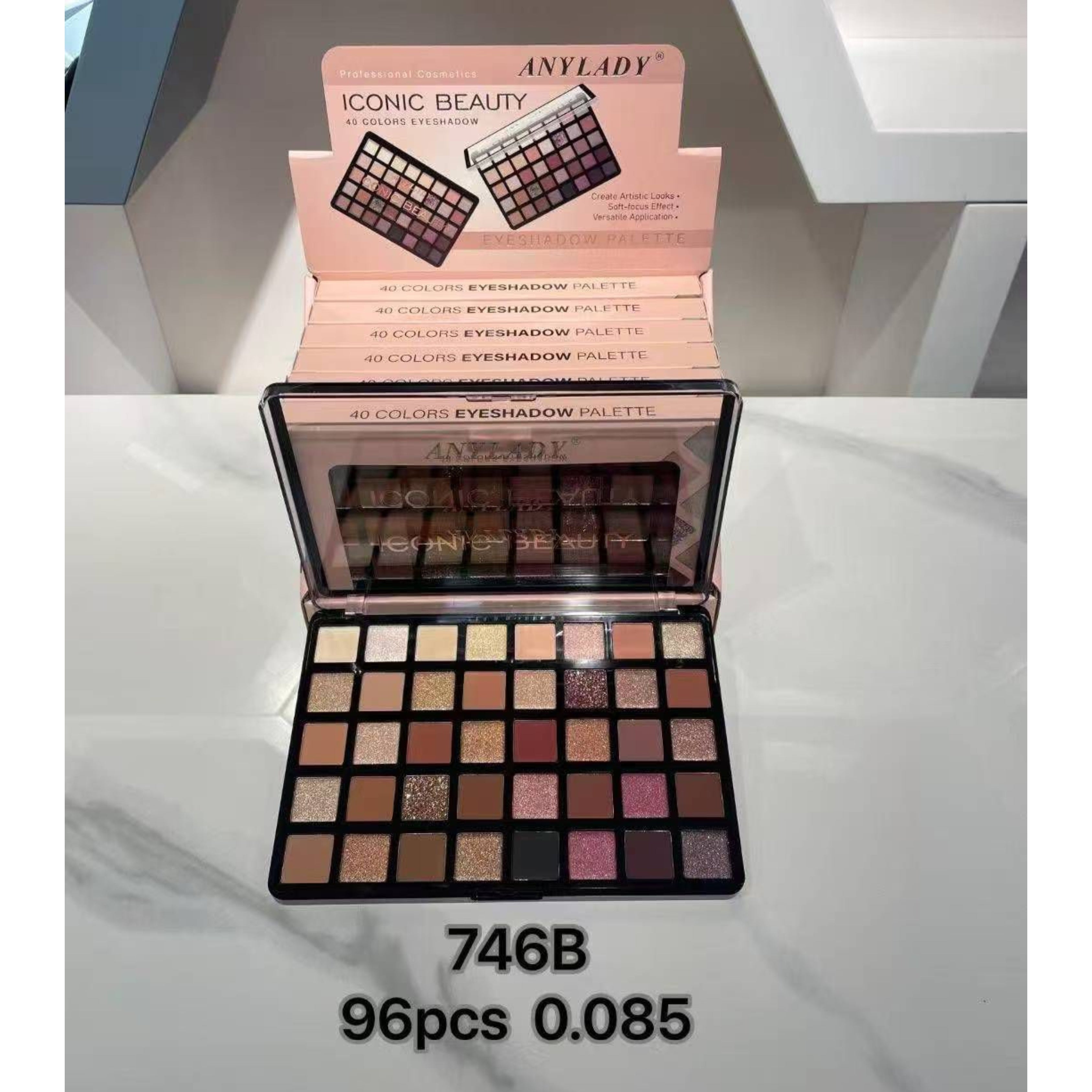 AnyLady 40 Color Glow Eyeshadow Palette 746B