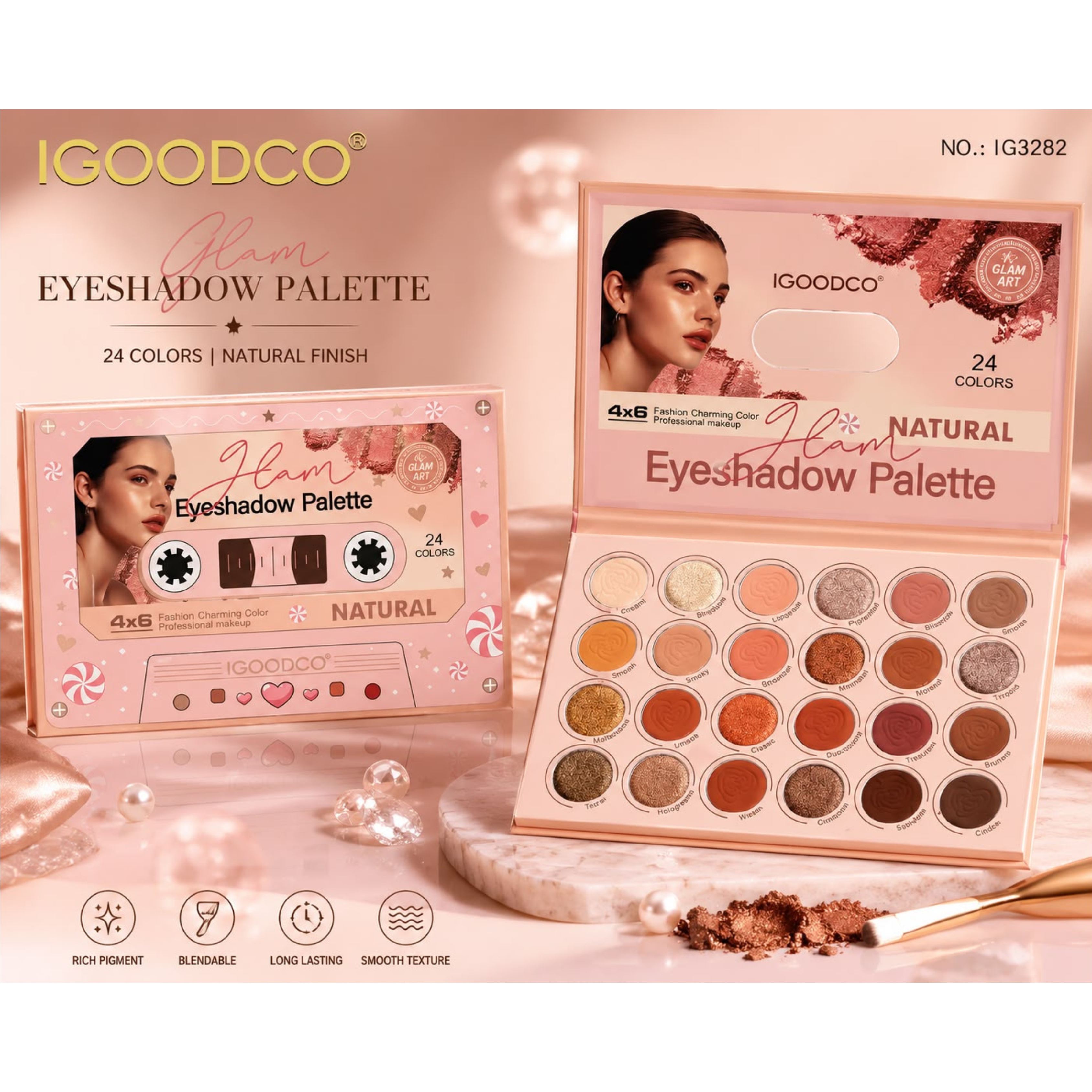 Igoodco 24 Colors Eyeshadow Pallete