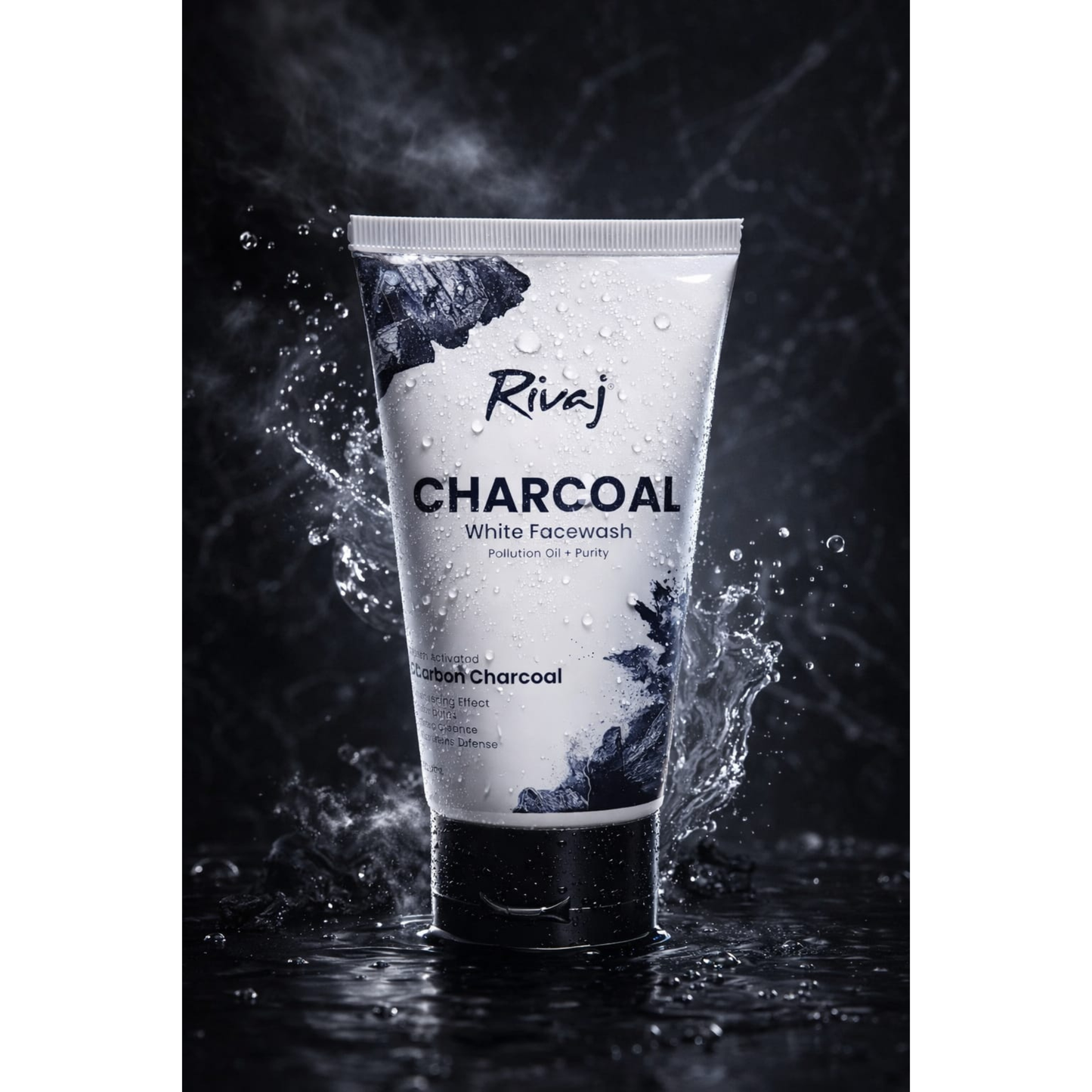 Rivaj Charcoal White Face Wash 100ml