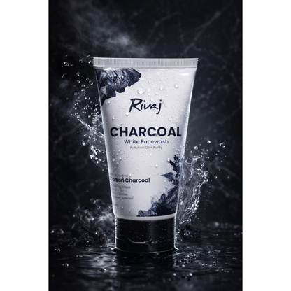 Rivaj Charcoal White Face Wash 100ml