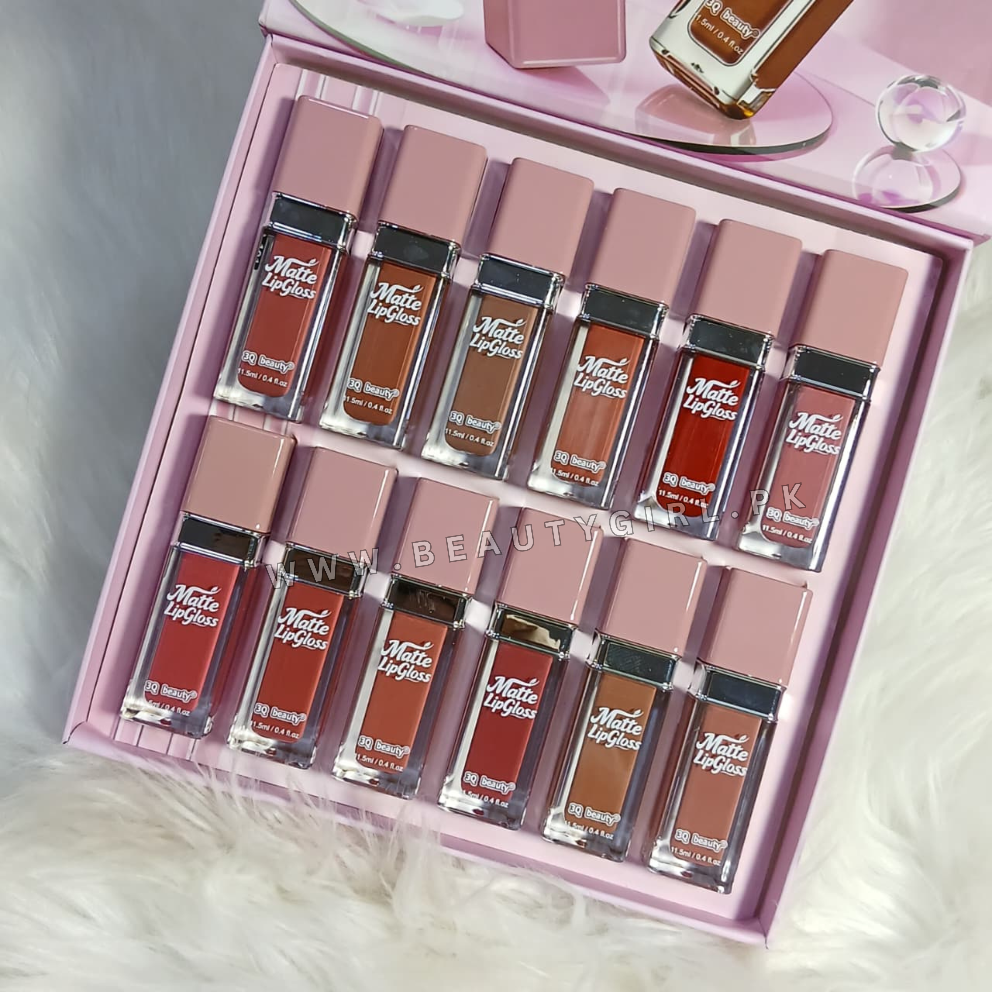 3Q Beauty Premium Moisturizing Matte Lip Gloss Set