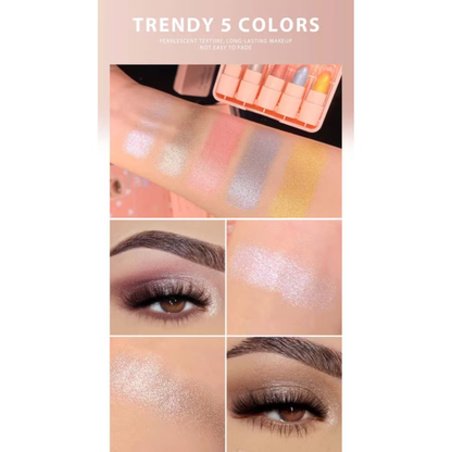 DragonRanee 5 Color Shimmer Eyeshadow Stick Makeup Kit