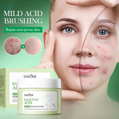 Sadoer Korean Salicylic Acid Nourishing Cotton Sheet Face Mask Vegan Tender Smooth Herbal