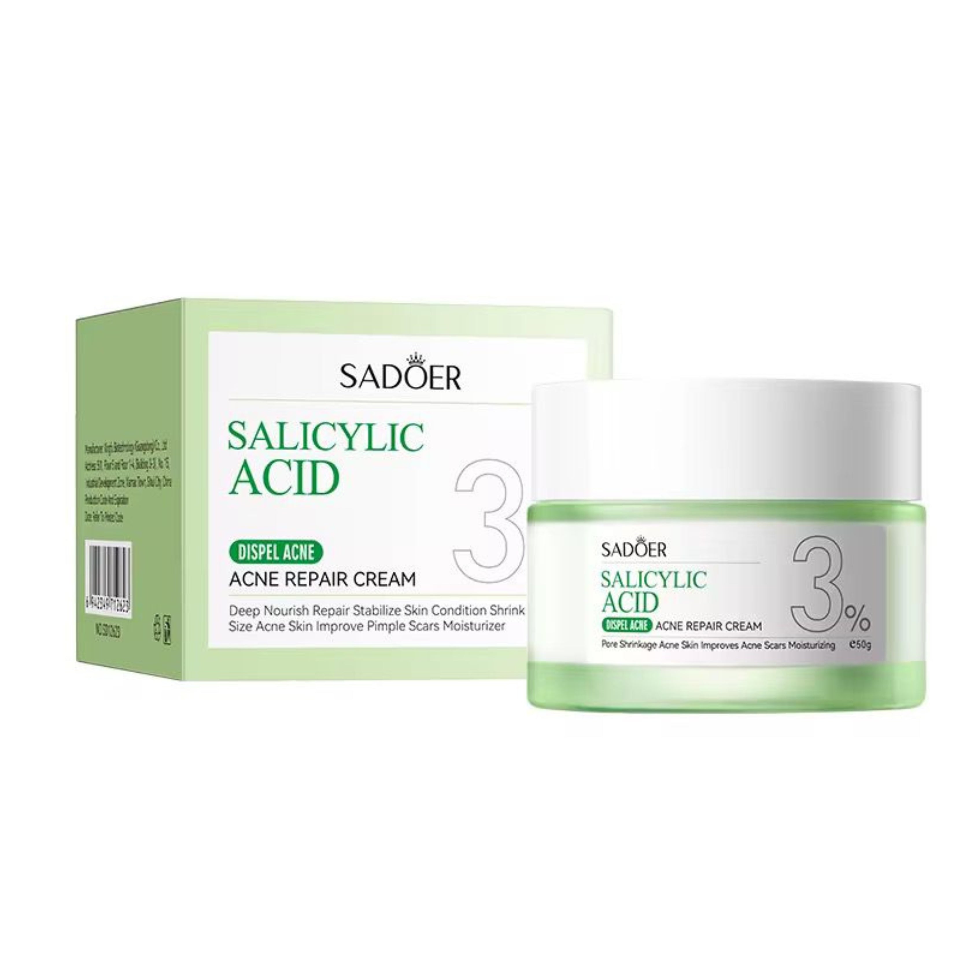 Sadoer Salicylic Acid Facial Cream Face Pimple Removal Repair Skin Care Shrink Pores Face Cream