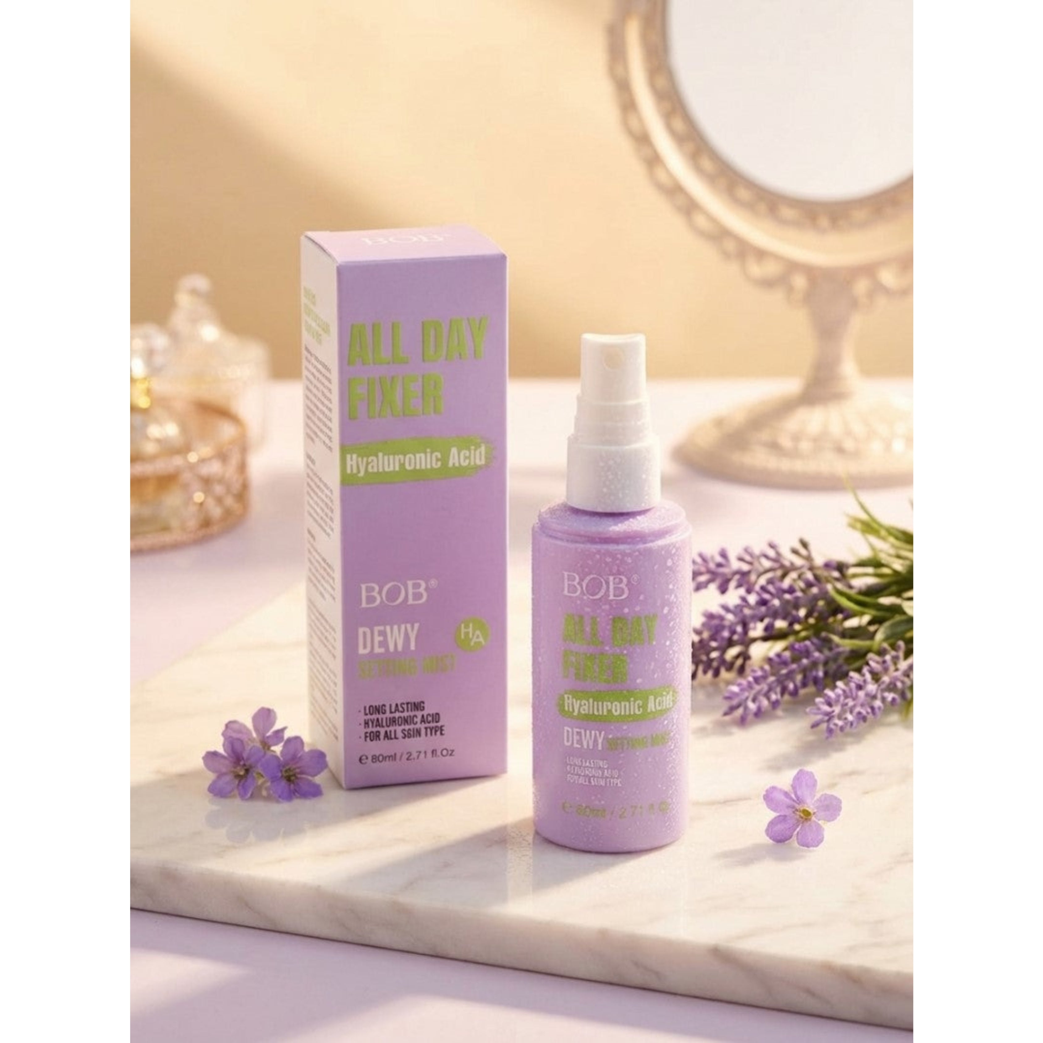 Bob Hyaluronic Acid All Day Fixer Dewy Setting Mist 80ml
