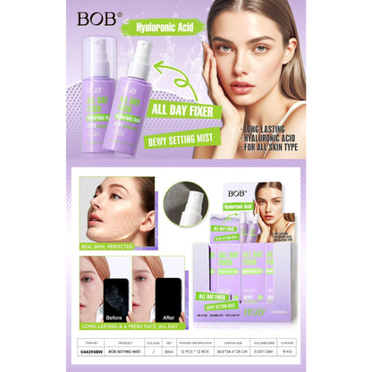Bob Hyaluronic Acid All Day Fixer Dewy Setting Mist 80ml