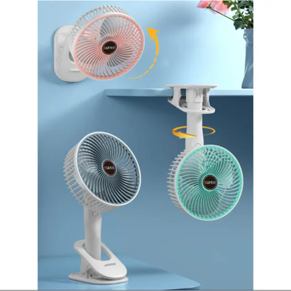 Portable Small Clip Fan With Phone Stand Lightweight Mini Handheld Cooling Fan Rechargeable Table Fan