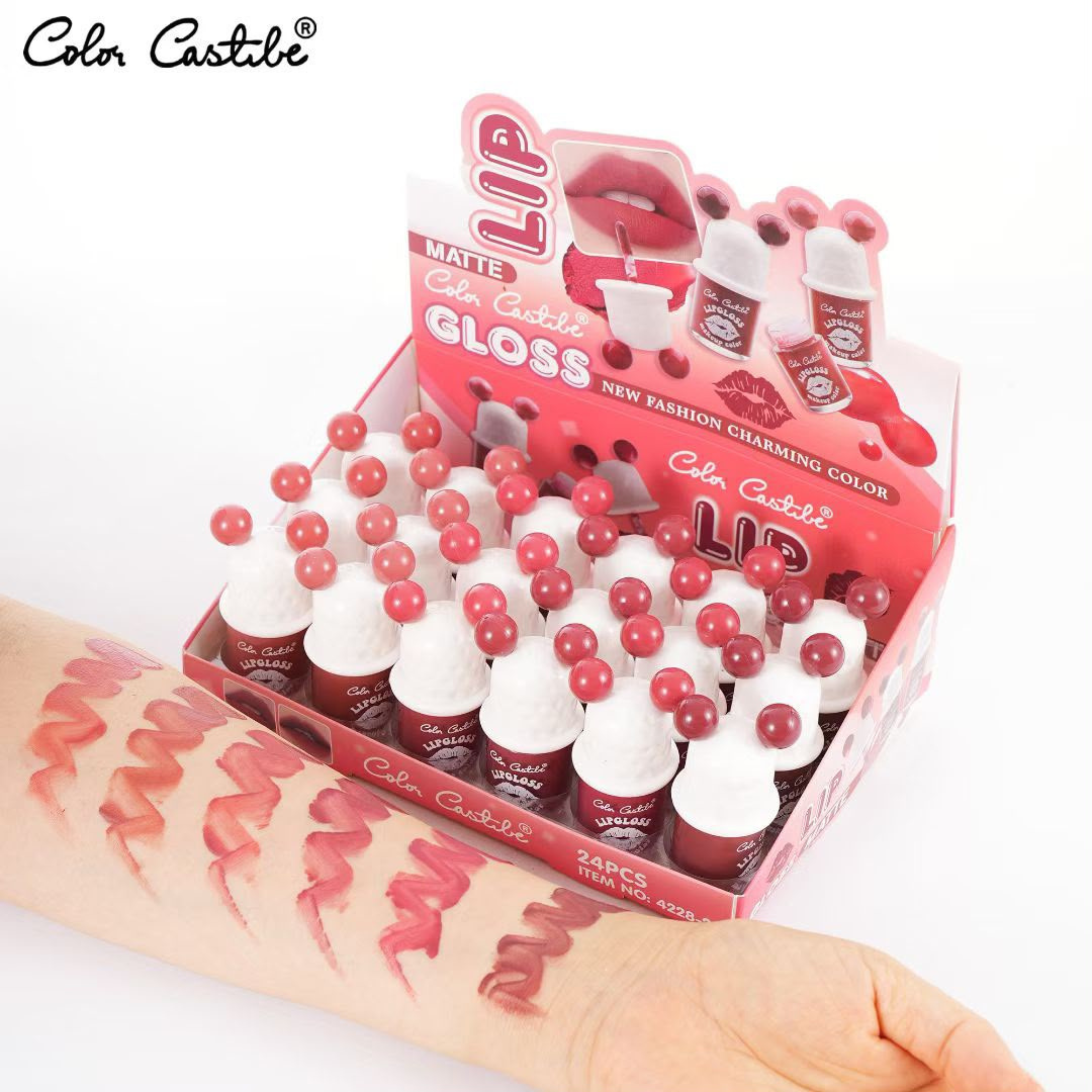 Color Castle Matte Lip Gloss Cherry Cap 6 Pcs Set