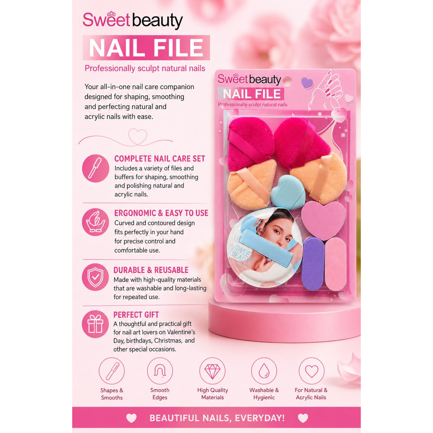 Sweet Beauty 9 In 1 Makeup Puff Set