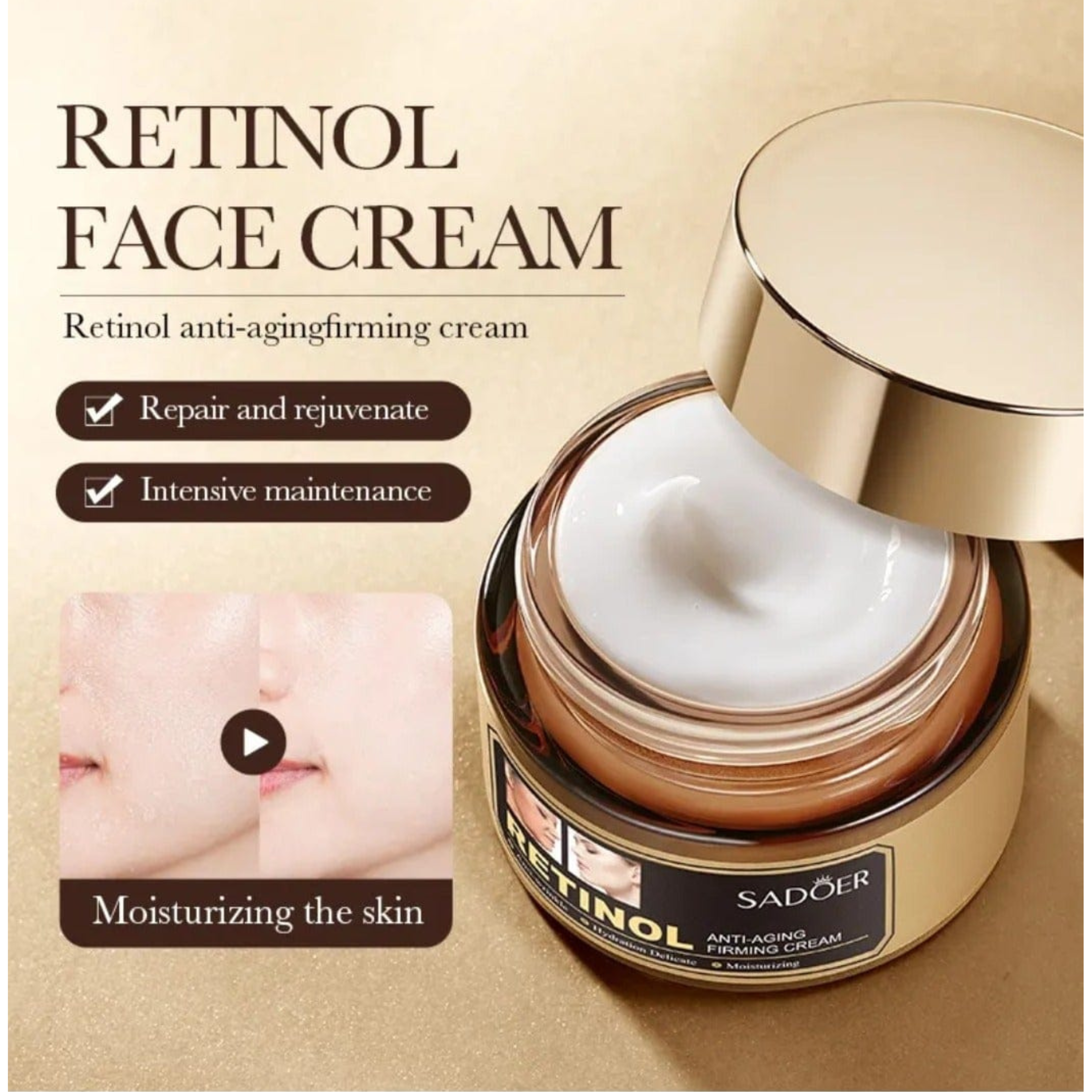 SADOER  Retinol Anti-Aging Face Cream For Men & Women