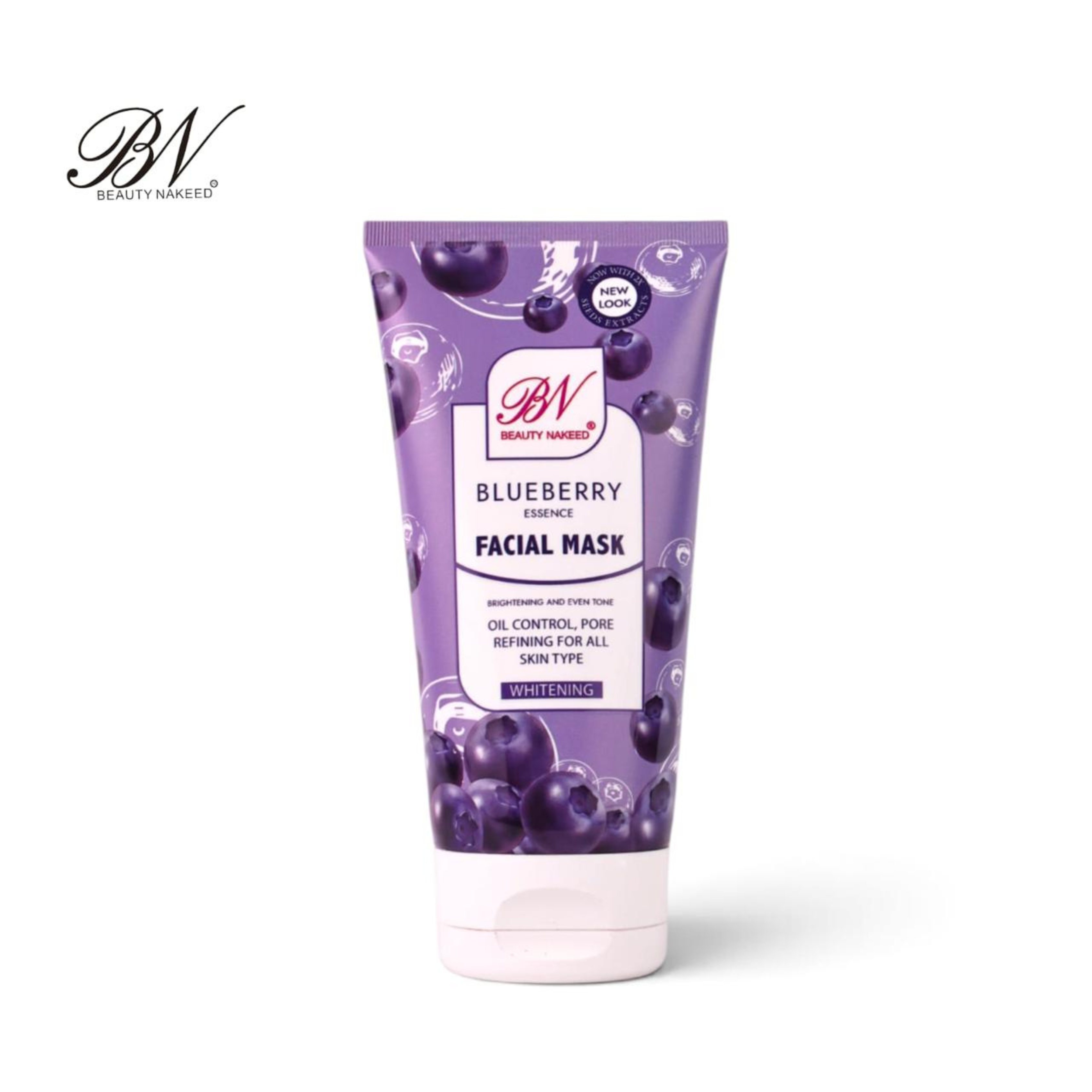 Beauty Nakeed Blueberry Essence Facial Mask  Whitening Brightening & Oil Control