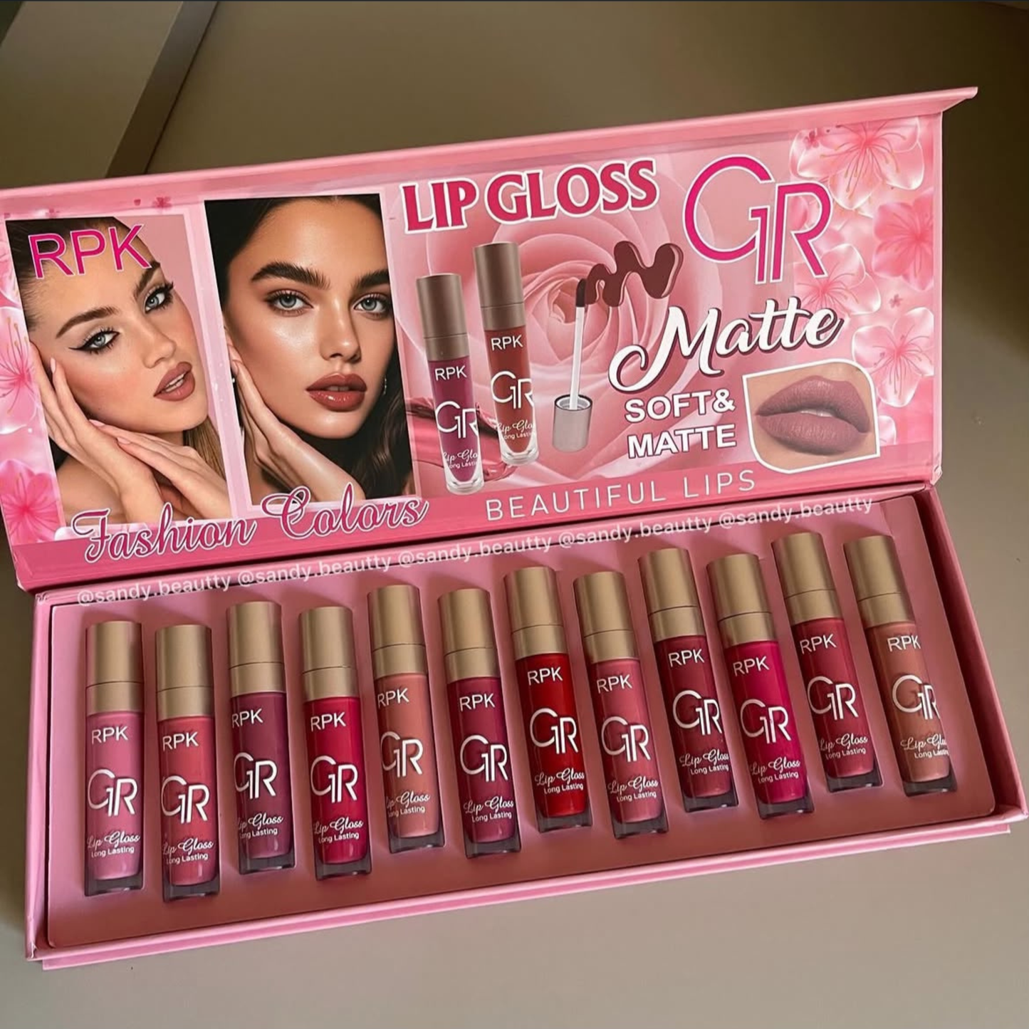 GR Matte Soft Lipgloss Beautiful Lips 12 Pcs Set