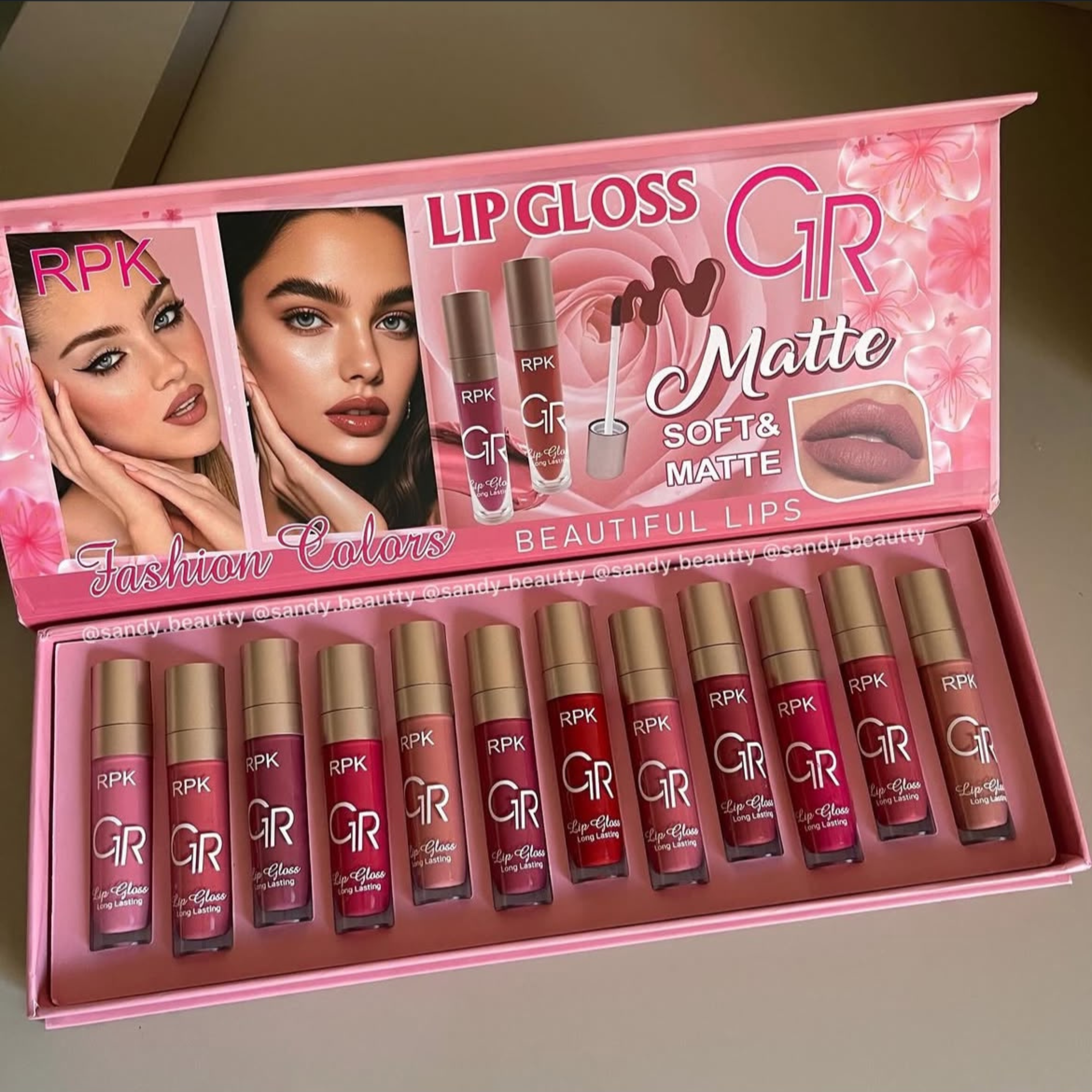 GR Matte Soft Lipgloss Beautiful Lips 12 Pcs Set