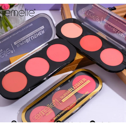 Emelie Paris Superblusher 3 Color Ultimate Blush Palette (shade 04)