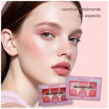 SevenCool Best Color Blush-On Makeup Blush Palette  6 Color