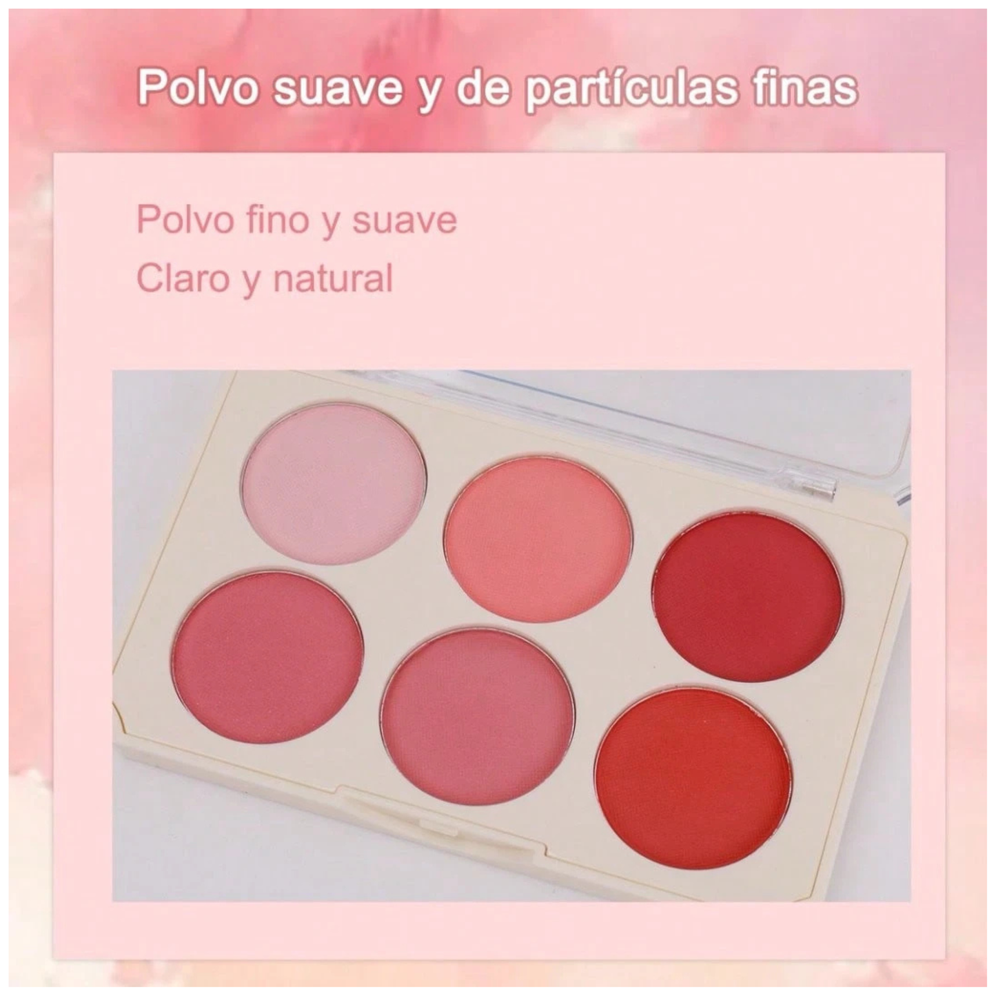 SevenCool Best Color Blush-On Makeup Blush Palette  6 Color