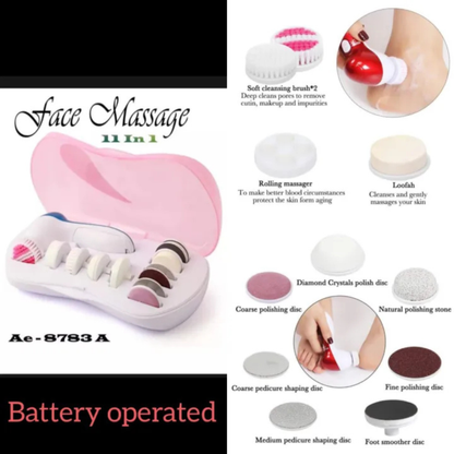 CNAIER 11-in-1 Multi-Function Facial Massager & Foot Callus Remover