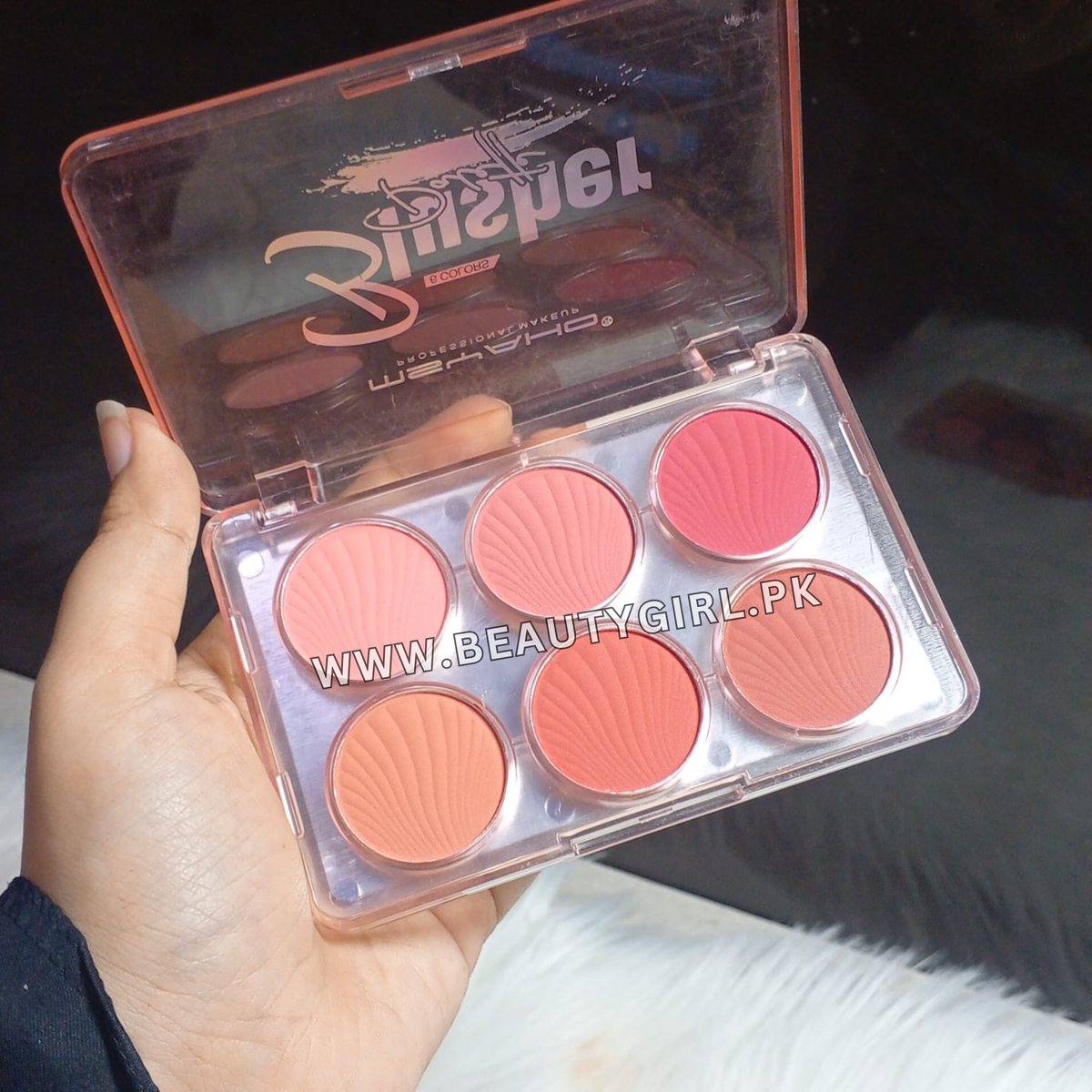 MSYAHO Professional Makeup 6 Colors Blusher Palette Shade 2