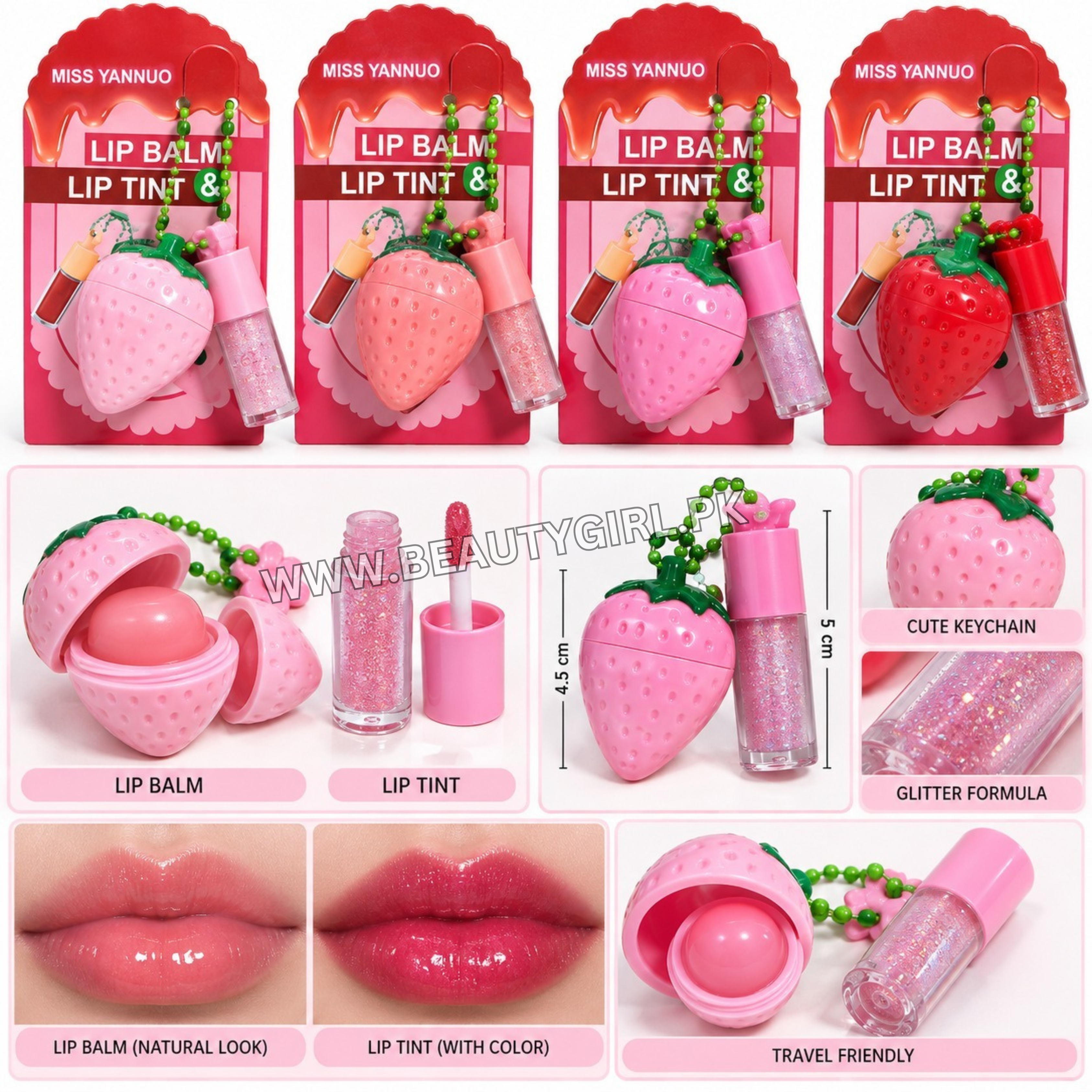 Miss Yannuo Strawberry Lip Balm And Lip Tint