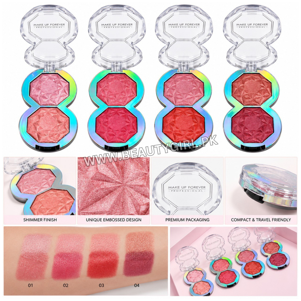 MSYAHO Professional Baked Highlighter Blusher